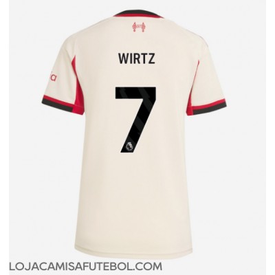 Camisa de Futebol Liverpool Florian Wirtz #7 Equipamento Secundário Mulheres 2025-26 Manga Curta Camisa de Futebol Liverpool Florian Wirtz #7 Equipamento Secundário Mulheres 2025-26 Manga Curta